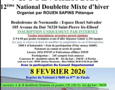 Concours en Doublette Mixte le 7 février 2026 - Rouen