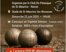 Concours de pétanque Officiel - Saint-Maurice-Nexon