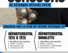 Concours de pétanque Officiel - Veyrac