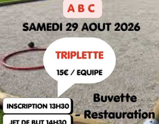 Concours en Triplette le 29 août 2026 - LIMARIE