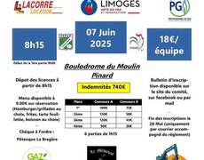 Concours en Triplette Mixte le 7 juin 2025 - Limoges - 87000