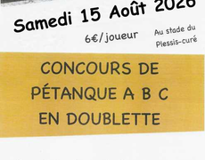 Concours en Doublette le 15 août 2026 - Liré - 49530