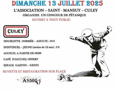 Concours en Doublette le 13 juillet 2025 - Loisey-Culey - 55000