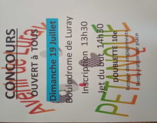 Concours en Doublette le 19 juillet 2026 - Luray - 28500
