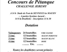 Concours de pétanque Ouvert à tous - Mâcon