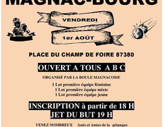Concours en Doublette le 1 août 2025 - Magnac-Bourg - 87380