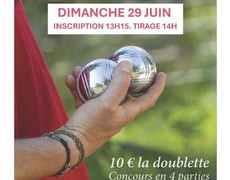 Concours en Doublette le 29 juin 2025 - Magny-en-Vexin - 95420
