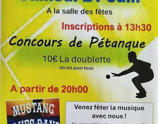 Concours en Doublette le 21 juin 2025 - Maillé - 86190