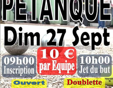 Concours en Doublette le 27 septembre 2026 - Maison-Rouge - 77370