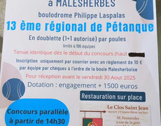 Concours de pétanque Ouvert à tous - Malesherbes