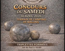 Concours en Triplette le 18 avril 2026 - Malling - 57480