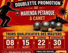 Concours en Doublette le 22 août 2026 - MARENDA PETANQUE CANET