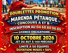 Concours de pétanque Officiel Promotion - MARENDA PETANQUE CANET