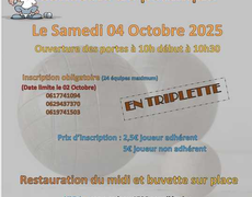 Concours en Triplette le 4 octobre 2025 - Marseille - 13000