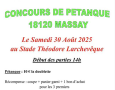 Concours de pétanque Ouvert à tous - Massay