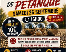 Concours en Doublette le 26 septembre 2026 - Maxilly-sur-Léman - 74500