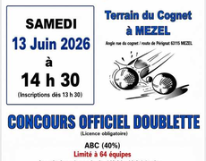 Concours de pétanque Officiel - MEZEL