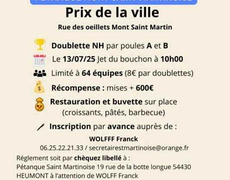 Concours de pétanque Officiel - Mont-Saint-Martin