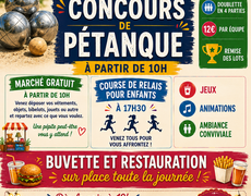 Concours en Doublette le 12 septembre 2026 - Montboucher - 23400