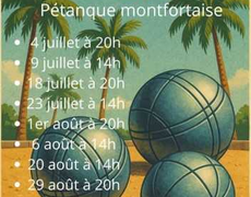 Concours en Doublette le 6 août 2026 - Montfort-sur-Meu - 35160