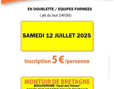 Concours en Doublette le 30 août 2025 - Montoir-de-Bretagne - 44550