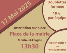 Concours en Doublette le 17 mai 2025 - Montreuil-l'Argillé - 27390