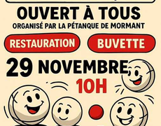 Concours en Doublette le 29 novembre 2025 - Mormant - 77720