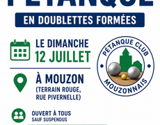 Concours en Doublette le 12 juillet 2026 - Mouzon - 08210