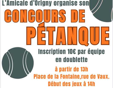 Concours de pétanque Ouvert à tous - Origny