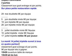 Concours de pétanque Ouvert à tous - Paulhan