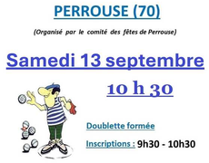 Concours de pétanque Ouvert à tous - Perrouse