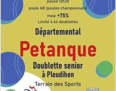 Concours en Doublette le 26 juillet 2025 - Pleudihen-sur-Rance - 22690
