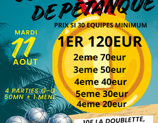 Concours en Doublette le 11 août 2026 - Plouisy - 22200