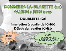 Concours en Doublette le 7 juin 2025 - Pommiers-la-Placette - 38340