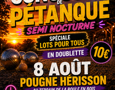 Concours en Doublette le 8 août 2026 - Pougne-Hérisson - 79130