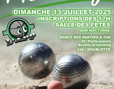 Concours en Doublette le 13 juillet 2025 - Pralong - 42600