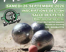 Concours en Doublette le 26 septembre 2026 - Pralong - 42600