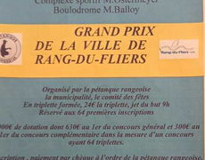 Concours de pétanque Ouvert à tous - Rang-du-Fliers