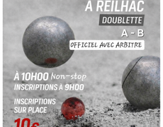 Concours en Doublette le 1 mai 2026 - Reilhac - 15250