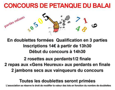 Concours de pétanque Ouvert à tous - Renaison