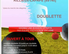 Concours en Doublette le 13 septembre 2025 - Rillieux-la-Pape - 69140
