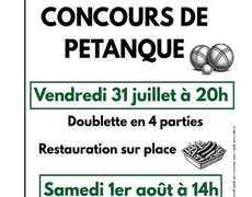 Concours en Doublette le 31 juillet 2026 - Ronel - 81120