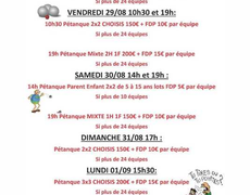 Concours en Doublette le 29 août 2025 - Rougiers - 83170