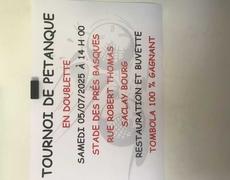 Concours en Doublette le 5 juillet 2025 - Saclay - 91400