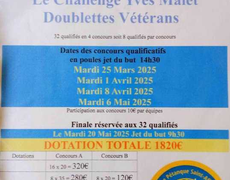 Concours en Doublette le 25 mars 2025 - Saint-Affrique - 12400