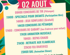 Concours en Doublette le 2 août 2025 - Saint-Barthélemy-le-Plain - 07300
