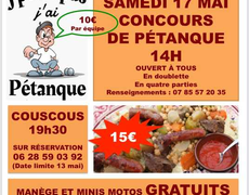 Concours en Doublette le 17 mai 2025 - Saint-Chamassy - 24260