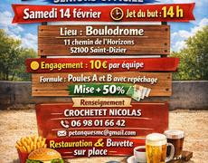 Concours de pétanque Officiel - Saint-Dizier