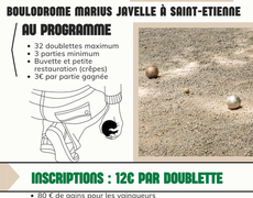 Concours en Doublette le 5 octobre 2025 - Saint-Étienne - 42000