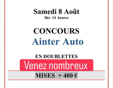 Concours en Doublette le 8 août 2026 - Saint-Genis-Pouilly - 01630